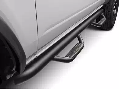 Black Powder Coated Cab Length Nerf Bars